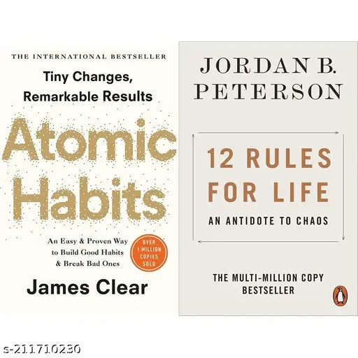 12 RULES FOR LIFE BY JORDAN B. PESTERSON+ATOMIC HABITS BY  JAMES CLEAR