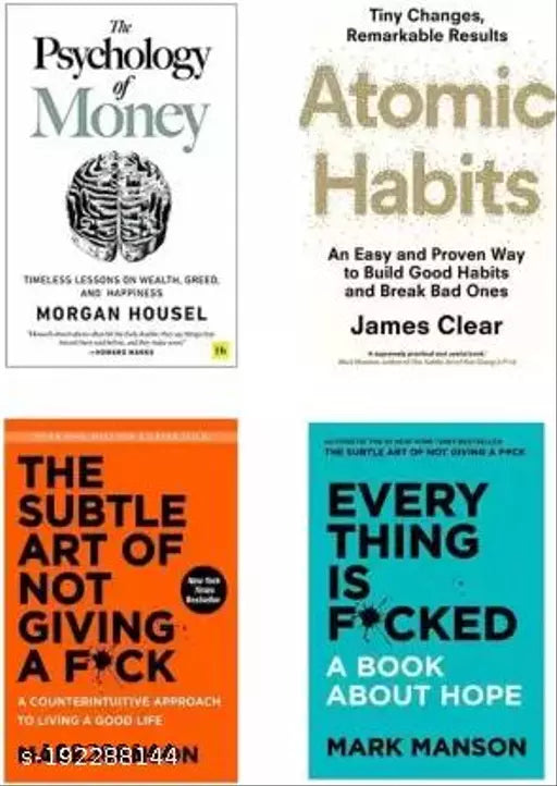 The Psychology Of Money+Atomic+subtle+everything  (Paperback  Morgan  Mark  James) Best Combo 4 Books Fiction Novels