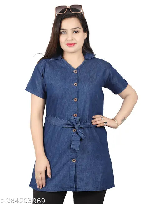 Woman Denim Dress/Long Shirt