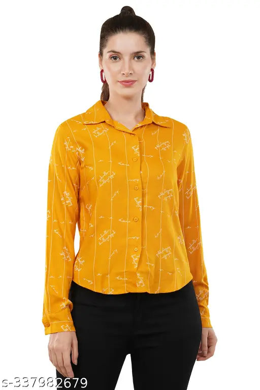 Womens  Typography Printed Shirt