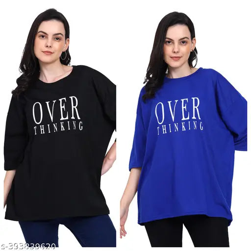 Woman Oversized Loose Cotton T-shirt