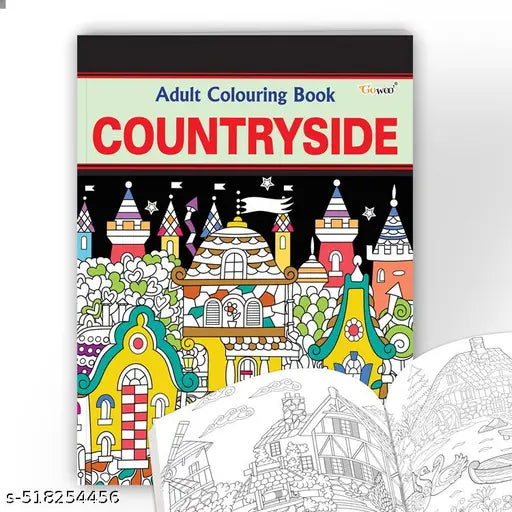 Countryside - Adult Colouring Book : Calm coloring pages  Creative art therapy book for relaxation  Mindful for adults and creativity