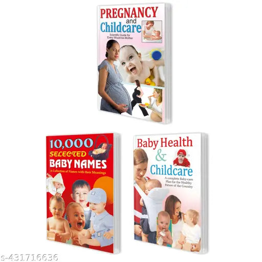 Pregnancy and Childcare  10 000 Selected Baby Names and Baby Health & Child Care Book : Family Health Care Book  Pregnancy Guide Book  Newborn care Book  Pregnancy Health Book - Set Of 3 Child Care and Pregnancy Books.