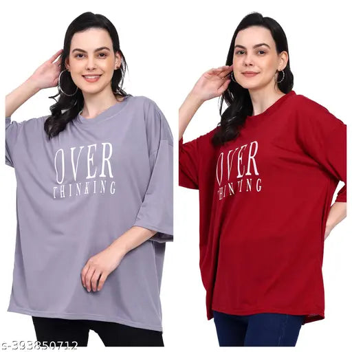 Woman Oversized Loose Cotton T-shirt