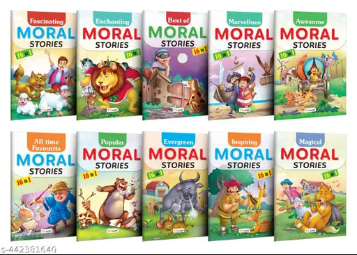 Fascinating  Enchanting  Marvellous  Awesome  All Time Favourite  Evergreen  Inspiring  Magical and Best of Moral Stories : Story Book for Kids  Bedtime Children Story Book  Timeless Stories For Children - Combo of 10 Story books