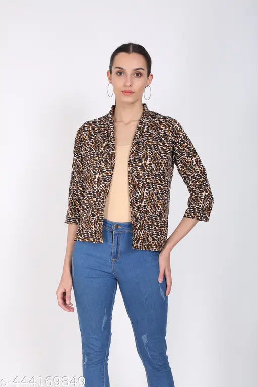 HF Zebra Print Brown Shrug