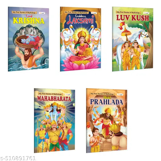 Krishna  Lakshmi  Luvkush  Mahabharat and Prahlad - My First Mythology Story : Storybooks to teach values to kids  Picture books for toddlers  Kids bedtime storybook - Pack of 5 books