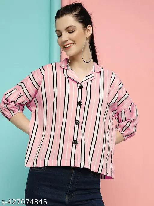 Women's Crepe Printed Resort shirt
