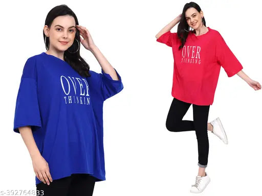 Woman Oversized Loose Cotton T-shirt