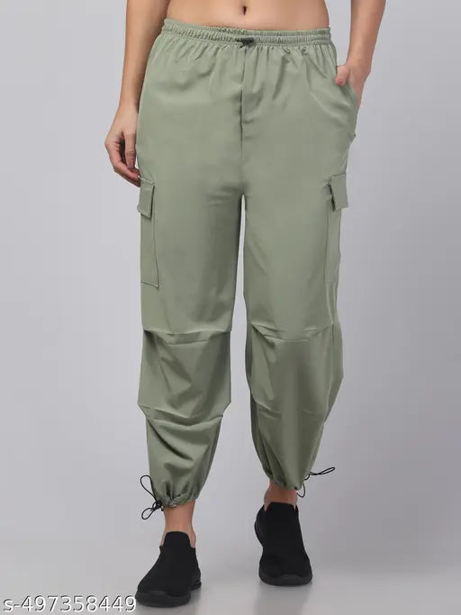 Women solid stylos cargo pants