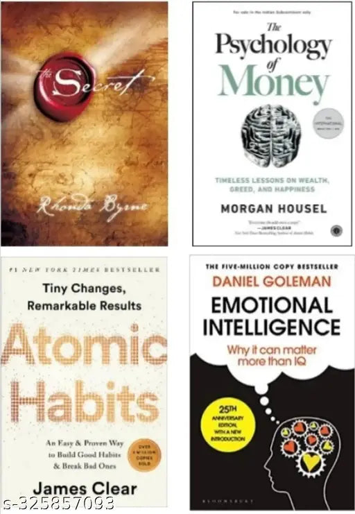 Special Combo : Atomic Habits + Psychology Of Money +The Secret + Emotional Intelligence