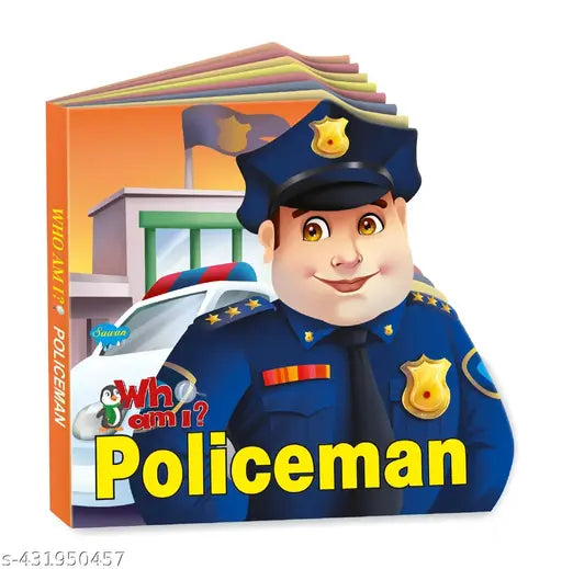 Policeman die cut board book for kids : Board learning books  Educational Board book for kids  Learning book for kids.