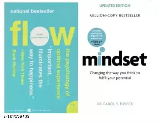 Flow  Mindset (Set Of 2 Bestseller Books)  (Paperback  Mihaly Csikszentmihalyi  Carol S. Dweck)