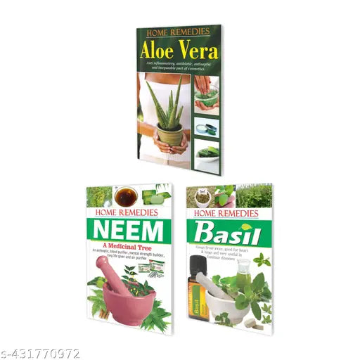 Aloe Vera  Neem and Basil Home Remedies Book : DIY Health Remedies Book  Natural Cures Book  Alternative Medicine Book  Natural Remedies - Set of 3 Home Remedies Book.