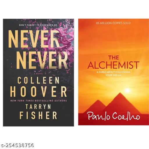 NEVER NEVER  BY COLLEEN HOOVER + THE ALCHEMIST BY PAULO COELHO