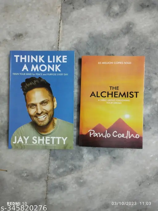 Best Combo Of 2 Book : - Think Like A Monk + Alchemist ( English  Paperback  Jay Shetty   Paulo Coelho)