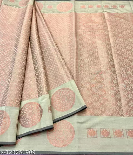 Copper Zari Soft Silk Saree