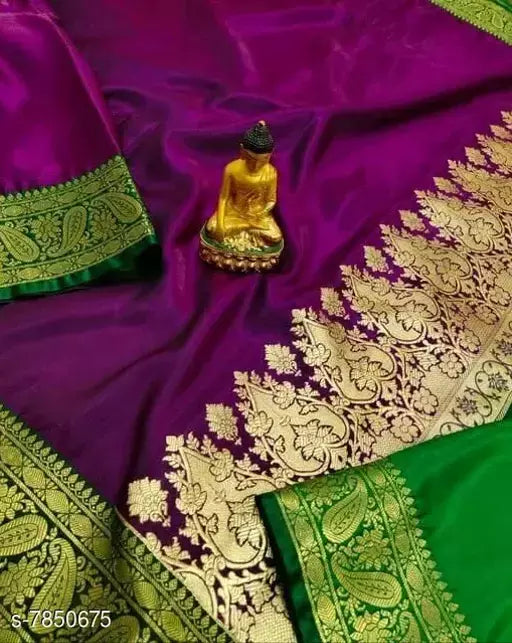Handloom Banarasi Satin Katan Silk Saree
