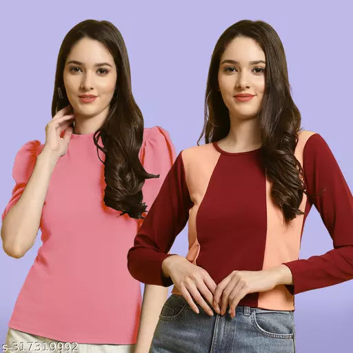 Casual Classic Fashion Forward Women's Top - Pack of 2