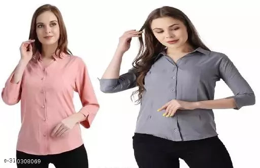 Trending Stylish Women Shirt(Pack Of 2)