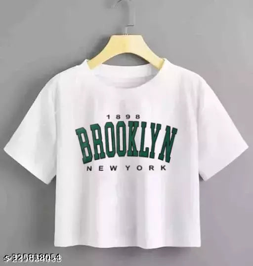 WOMENS COTTON BLEND CROP TOP