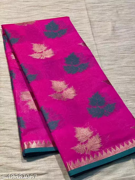 TRENDING LEAF BOOTA SILK SAREE