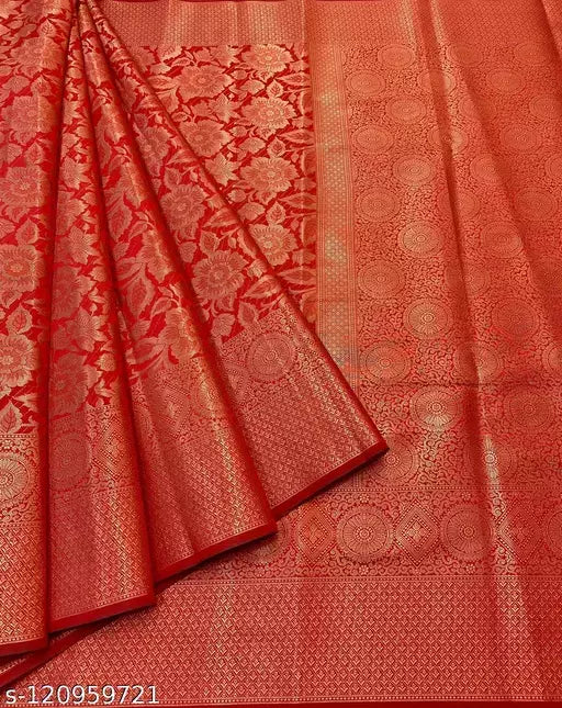 Copper Zari Soft Silk Saree