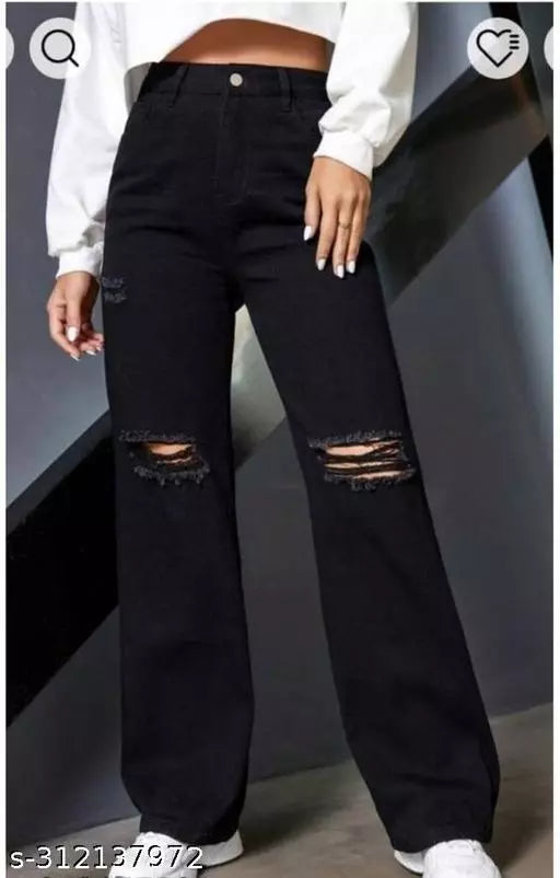 SAANU'S FASHION - Stylish Torned Distressed Boyfriend Women's Jeans For Girls & Women