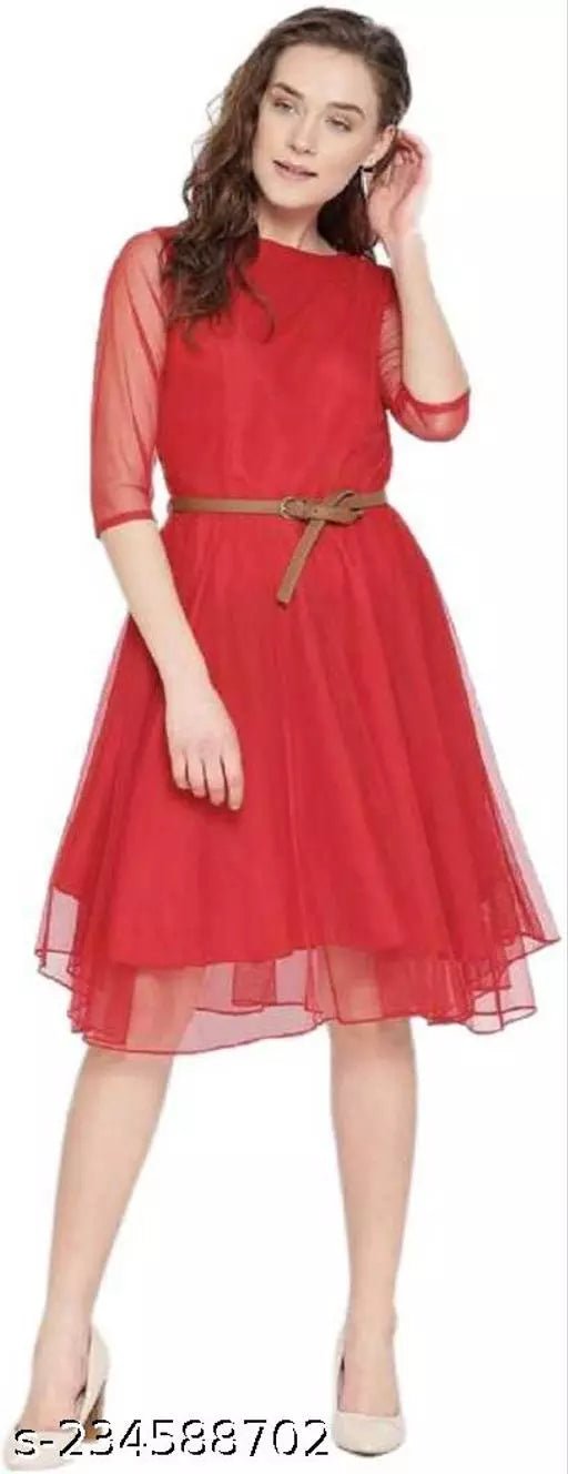 Womens Dress With Free Leather Belt