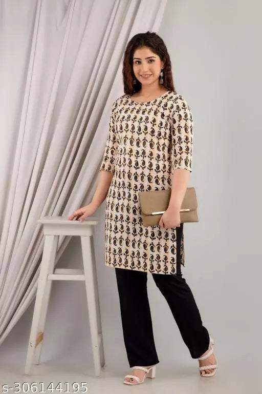 Mialo fashion straight cotton kurta.