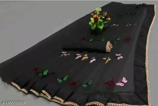 Butterfly Net Saree Titli Designs