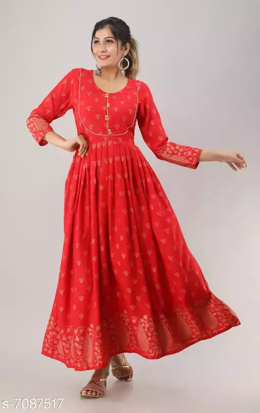 Women's Printed Rayon Kurti