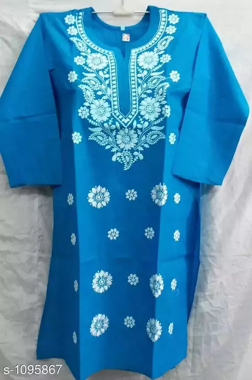 Women's Embroidered Cotton Kurti