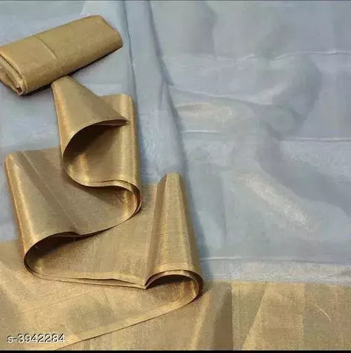 New Attractive Stylish Banarasi Tissue Silk Women's Sarees