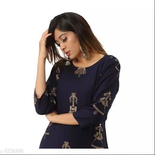 Women's Printed Rayon Kurta set
