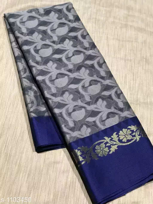 Glamorous Banarasi Kora Muslin Silk Saree
