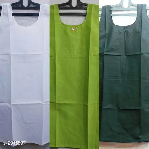 Women Pack of 3 Green Cotton Camisoles