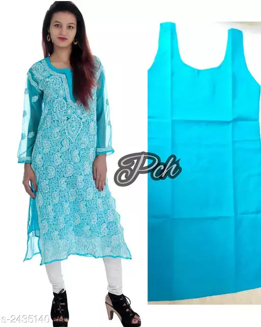 Women Georgette Chikankari Kurti