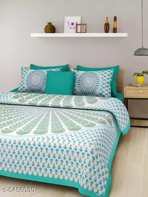 Trendy Versatile Cotton 100 x 90  Double Bedsheets