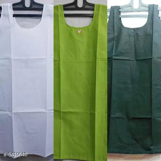 Comfy Women's Cotton Solid Long Camisoles Slip (Pack Of 3)