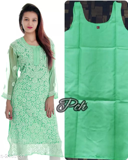 Women Georgette Chikankari Kurti