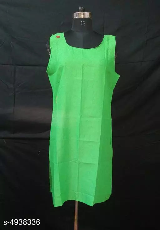 Comfy Women's Cotton Solid Long Camisole Slip