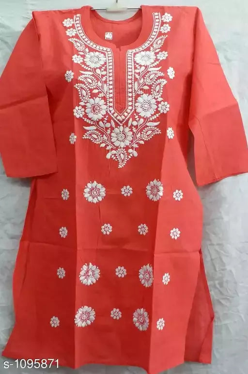 Women's Embroidered Cotton Kurti