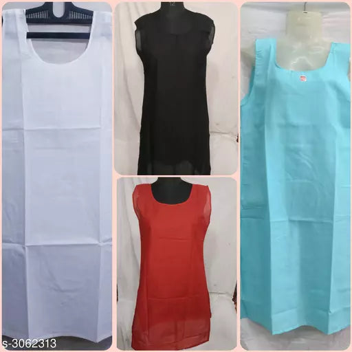 Comfy Women's Cotton Solid Camisoles (Pack Of 4)