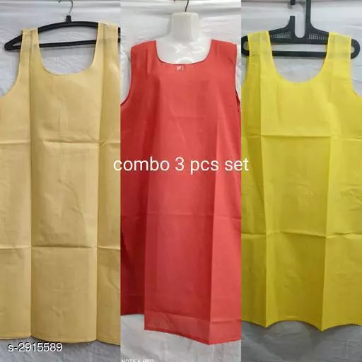 Women Pack of 3 Yellow Cotton Camisoles