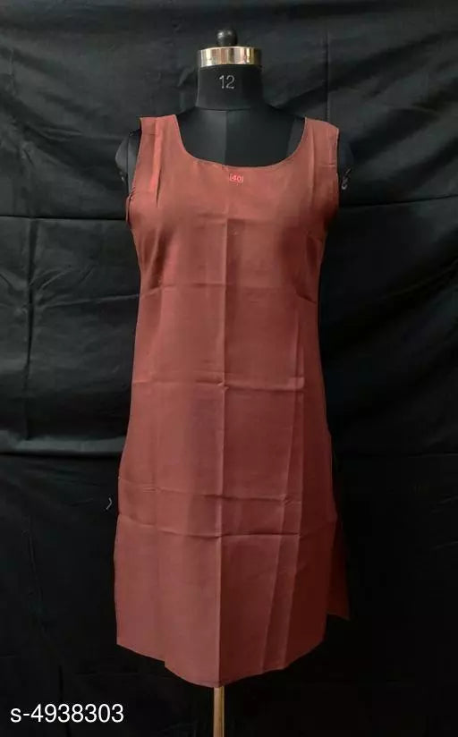 Comfy Women's Cotton Solid Long Camisole Slip