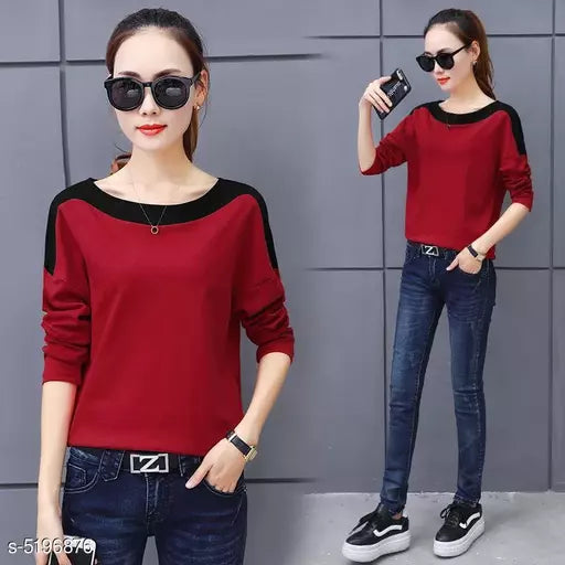 Women Maroon Printed Top
