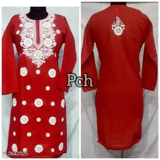 Women's Embroidered Cotton Kurti