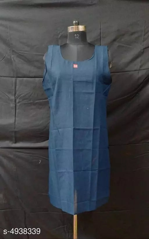 Comfy Women's Cotton Solid Long Camisole Slip
