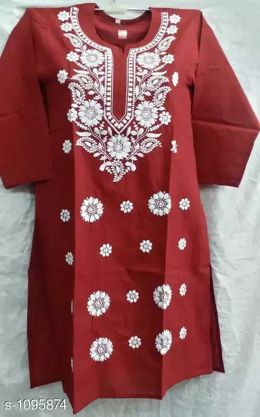 Women's Embroidered Cotton Kurti